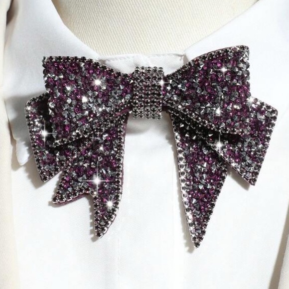 Quiet Luxury Boutique Jewelry - ✨Sparkling Purple Rhinestone Bow Brooch